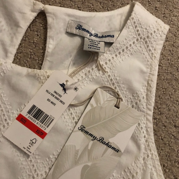 🌺❤️Host Pick❤️🌺!! NWT. Tommy Bahama White Villa View Cotton Eyelet Dress - Picture 8 of 10